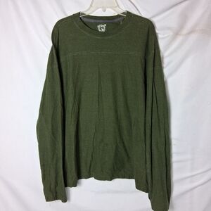 KUHL Mountain Grown Button Shirt Mens XXL Black Snap Long Sleeve Green